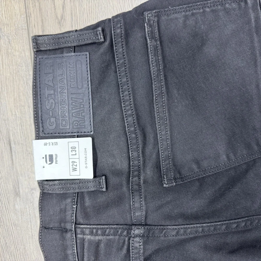 NWTG-Star Raw Airblaze‎ 3D Skinny Black Multi Pocket Moto Cargo Jeans Mens 29x30